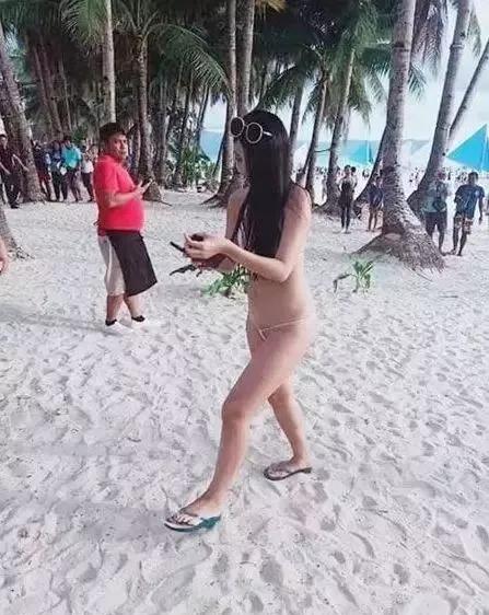 最新无遮挡图集，台湾女游客在菲律宾长滩岛只穿一条“绳子”-台湾女游客-『游乐宫』Youlegong.com